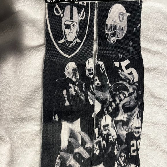 All natural 'Raiders Legends' 100% cotton Unisex socks one size fits all 6-13 - Picture 1 of 2